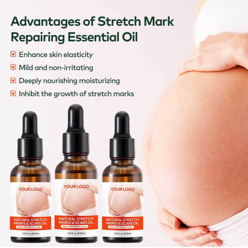 Wholesale Organic Postpartum Belly Texture Repair Skin Lubrication and Moisturizing Scar Healing Essential Oil(pic3)