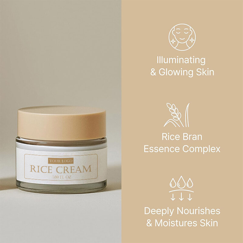Korea Skin Care Beauty Product Rice Skin Whitening 41% Rice Bran Serum Face Hydrating Rice Face Cream(pic3)