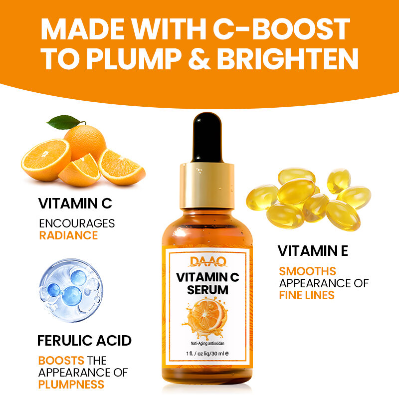 Wholesale Age Repair Essence Dark Spot Removal Brightening Vitamin C Serum With Hyaluronic Acid(pic6)