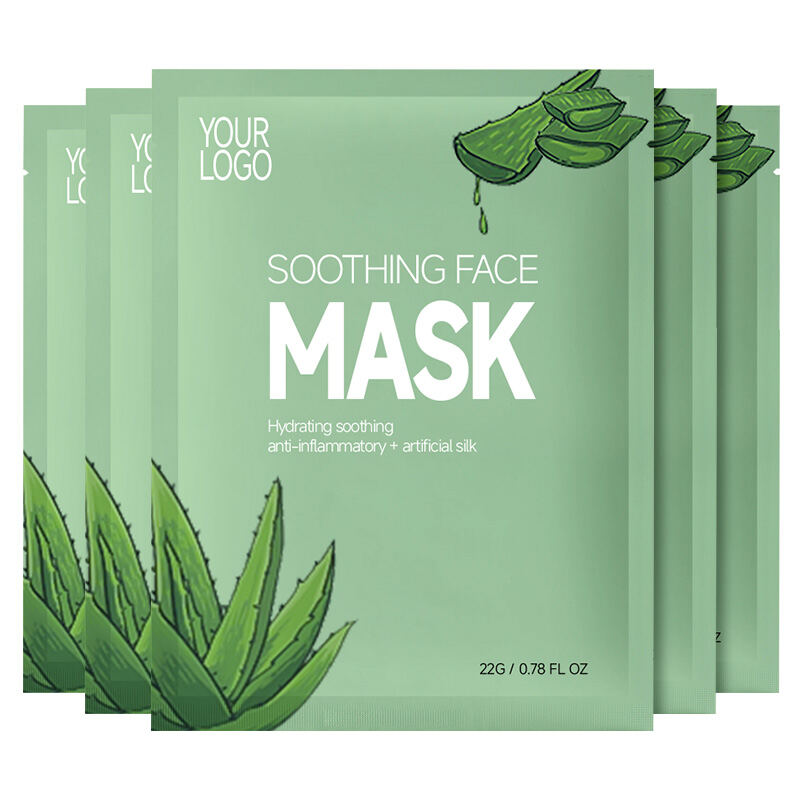 GreenLem OEM Manufacturers Multi-Effect Organic Herbal Whitening Vitamin C Facial Mask Sheet Deep Hydration Moisturizing(pic1)