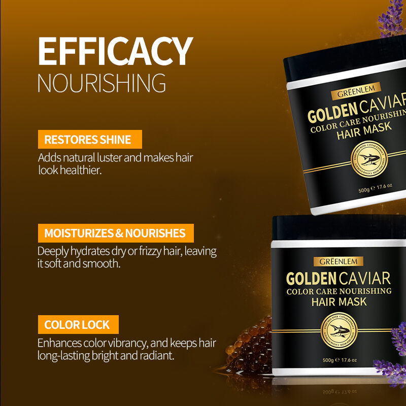 GreenLem Golden Caviar Hair Care Salon Scalp Hydrating Hair Mask Coconut Collagen Oil Nourishing and Hair-Repairing Cream(pic3)