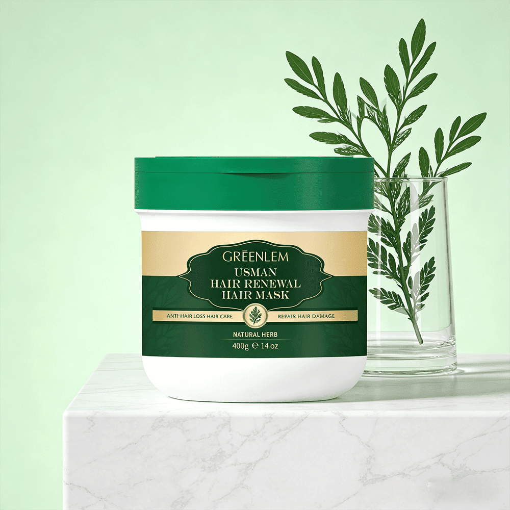 2026 New GreenLem Usman Grass Herbal Hair Mask Organic Repair Smoothing Concentrated Formula Nourishing Moisturizing for Dry(pic2)