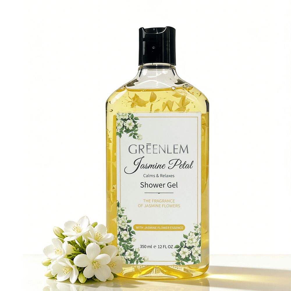 GreenLem Hot Selling Organic Jasmine Body Care Lightening Moisturizing Body Wash Flower Shower Gel(pic2)