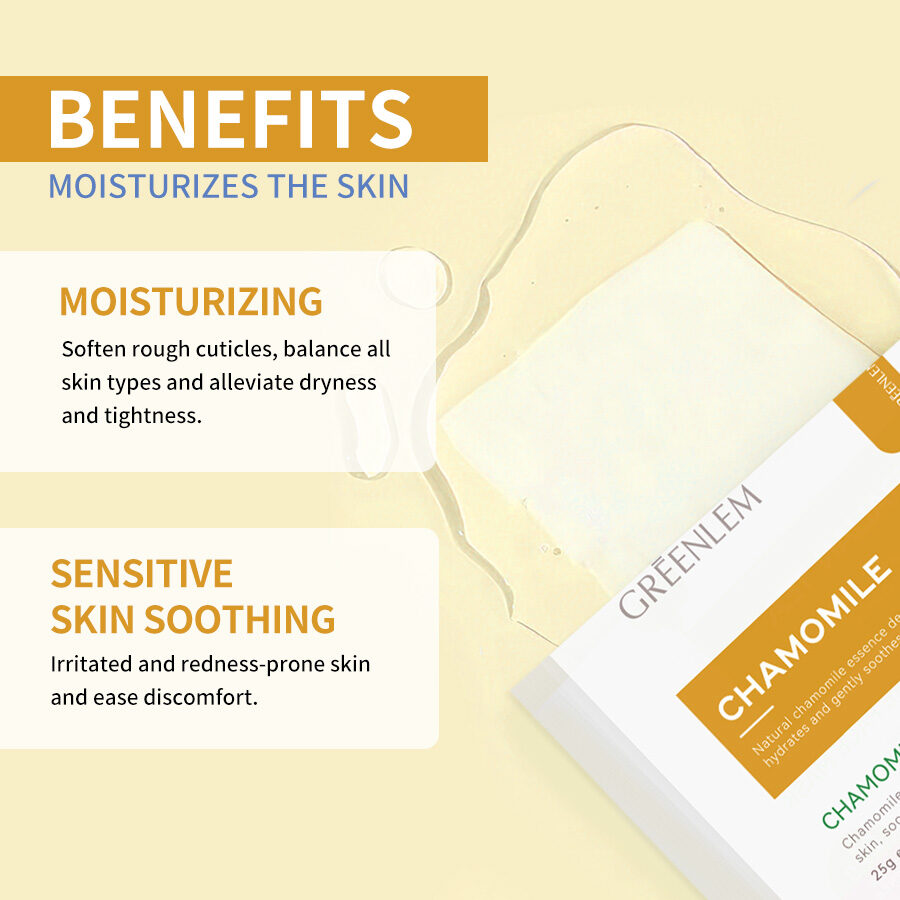 GreenLem Beauty Chamomile Masque Peel Sheet Lightening Facial for Combination Skin Moisturizing Face(pic3)