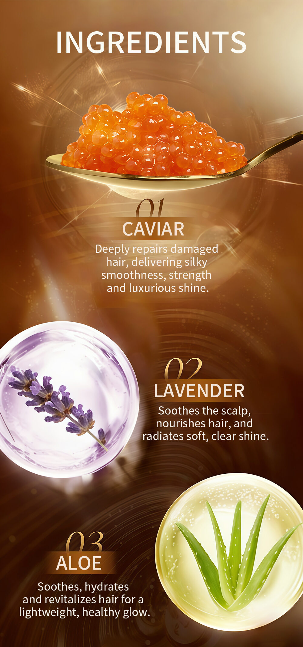 Icesea Golden Caviar Nourishing Hair Mask with Intensive Root Strengthening & Nourishing Treatment for Damaged/Dry Hair(pic4)