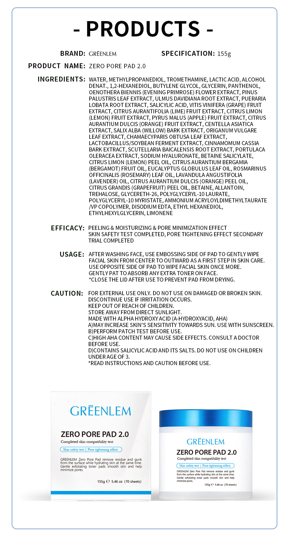 GREENLEM Glycolic Acid Pads 10%, AHA Exfoliating Face & Body Wipes for KP, Rough Bumpy Skin, Underarm Brightening(pic5)