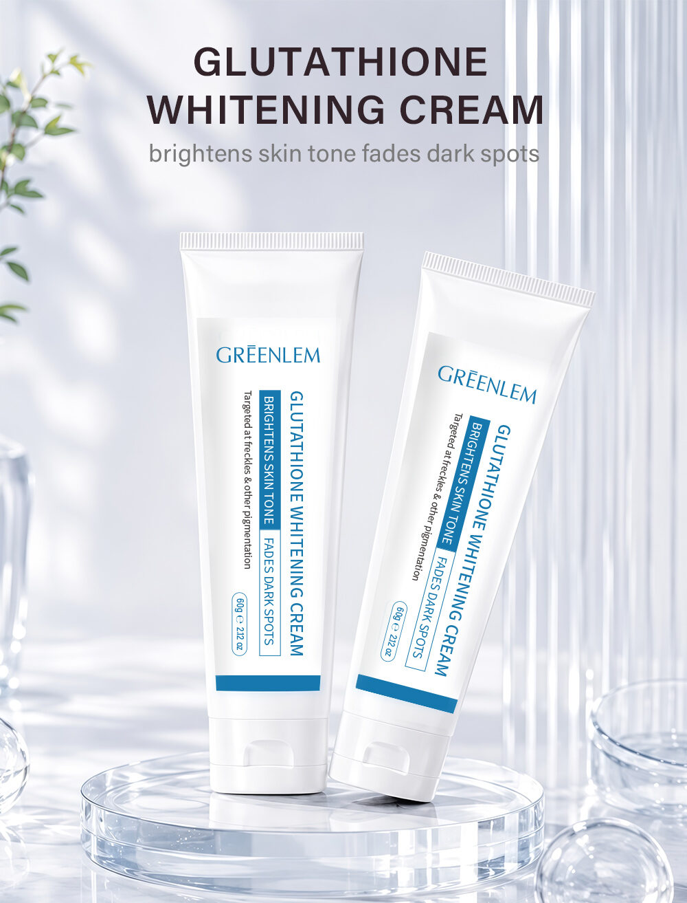 Custom OEM ODM GREENLEM Glutathione Whitening Cream Brightening Dark Spot Corrector(pic1)