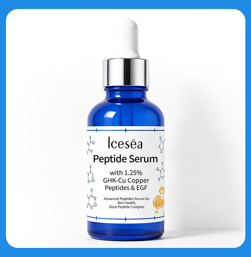 Icesea Private Label GHK-Cu Blue Copper Peptides EGF Skin Care Product 30ml Anti Aging Wrinkles Hydrating Whitening Face Serum(pic5)