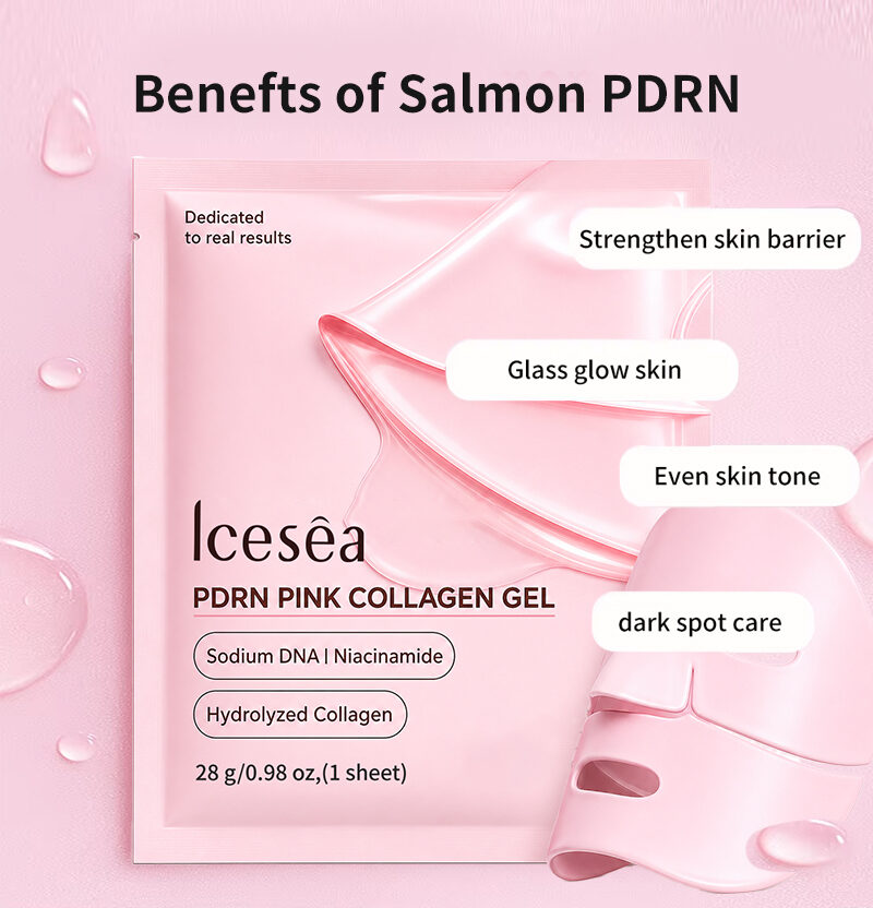 OEM Private Label Salmon PDRN Pink Collagen Gel Mask, Glass Skin & Barrier Repair Mask, 28g(pic3)