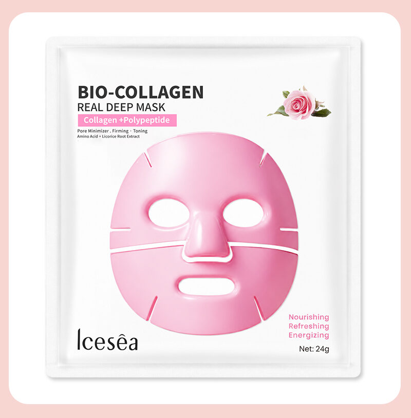 OEM Bio Collagen Hydrogel Facemask Trehalose Rose Water Anti Wrinkle Firming Plumping for Dry Skin Private Label(pic6)